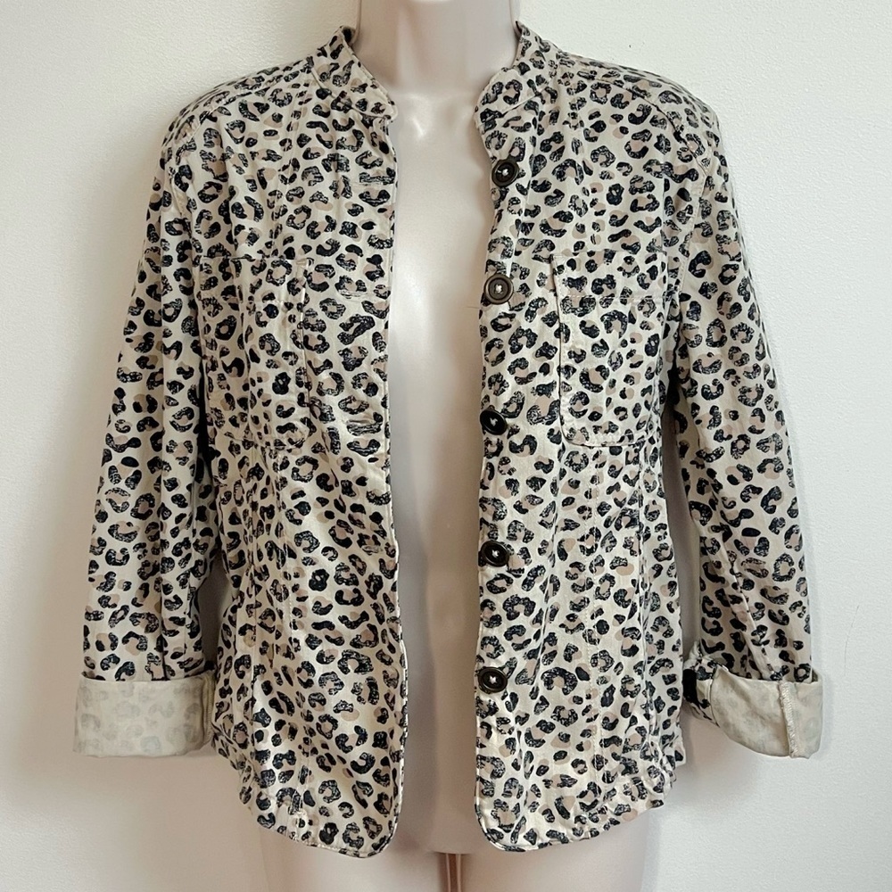 Caslon Leopard Print Button Down Lightweight Casu… - image 6